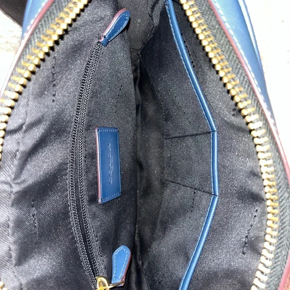 Coach Blue Leather Dylan 27 Messenger Briefcase - Picture 6 of 7